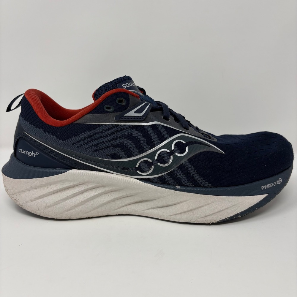 Saucony Triumph 22 Men's Size 10 Navy Orange Running Shoes (S20964-144)